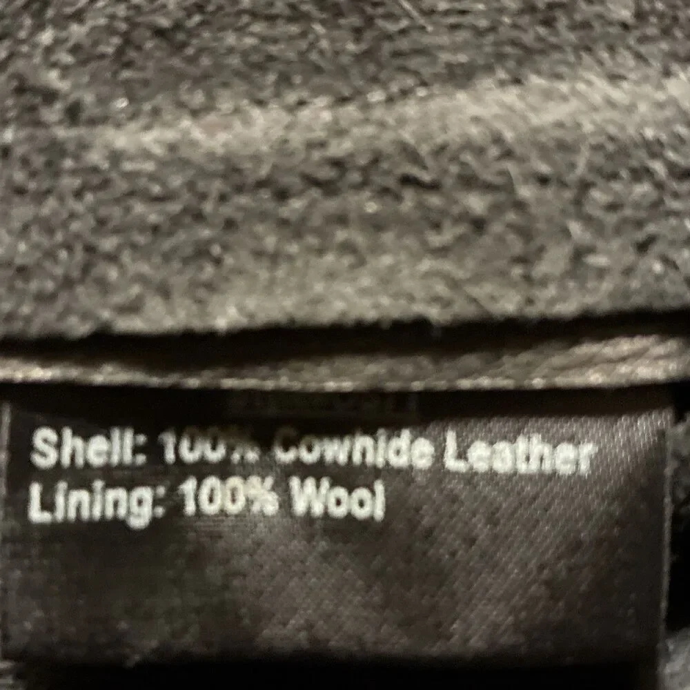 Overland Leather Men’s Black Full Zip Jacket Coat XL Genuine Leather - Picture 7 of 7